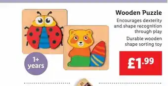 Lidl Wooden puzzle offer