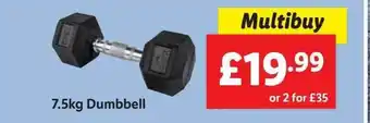 Lidl 7.5 kg dumbbell offer