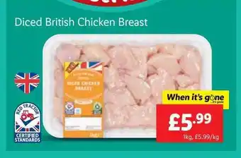 Lidl Diced british chicken breast offer