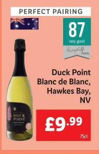 Lidl Duck point blanc de blanc, hawkes bay, nv offer