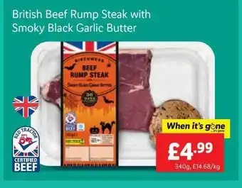 Lidl British beef rump steak with smoky black garlic butter offer