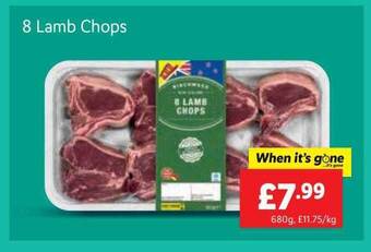 Lidl 8 lamb chops offer