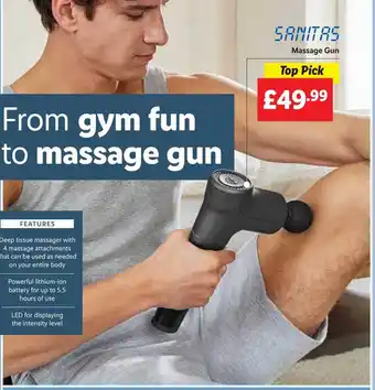 Lidl Sanitas massage gun offer