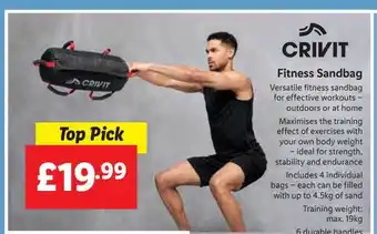 Lidl Crivit fitness sandbag offer