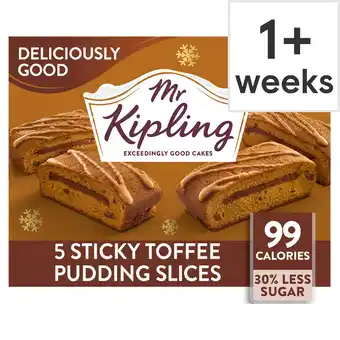 Tesco Mr kipling sticky toffee pudding slices 5 pack offer