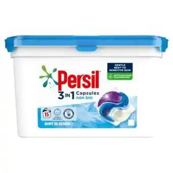 Sainsbury's Persil non bio 3 in 1 laundry washing capsules 15 washes offer