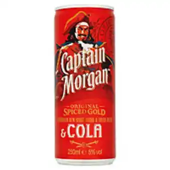 McColl's Captain morgan original spiced gold and cola 250ml offer