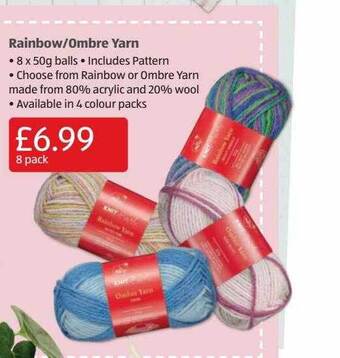 Aldi Rainbow-ombre yarn offer