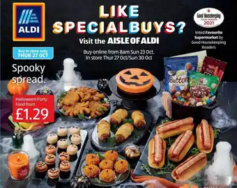 Aldi Halloween party food from offer