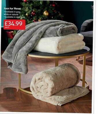 Aldi Faux fur throw offer