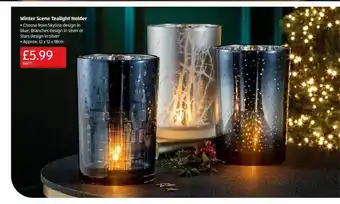 Winter scene tealight holder