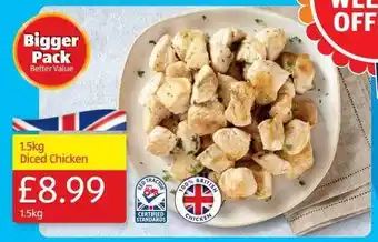 Aldi 1.5kg diced chicken offer