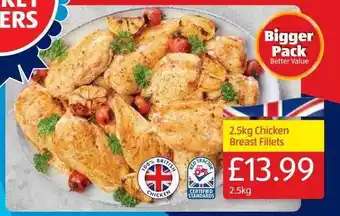 Aldi 2.5kg chikcen breast fillets offer