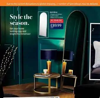 Aldi Arch mirror offer
