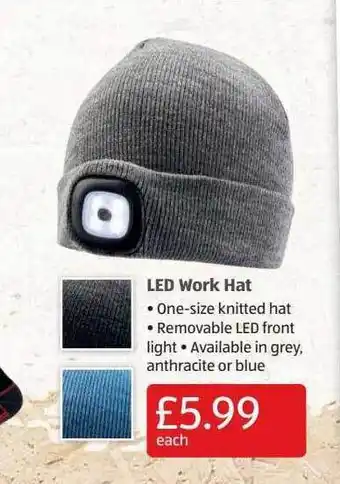 Aldi Led work hat offer