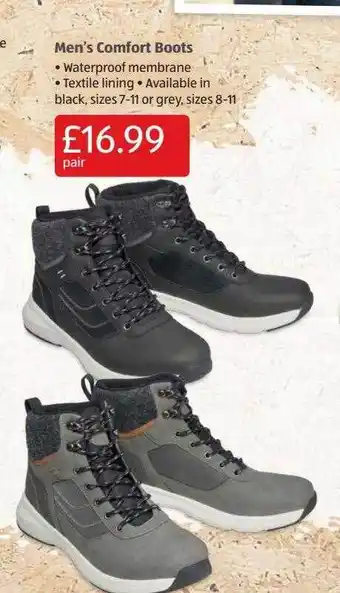 Aldi Men's comfort boots offer