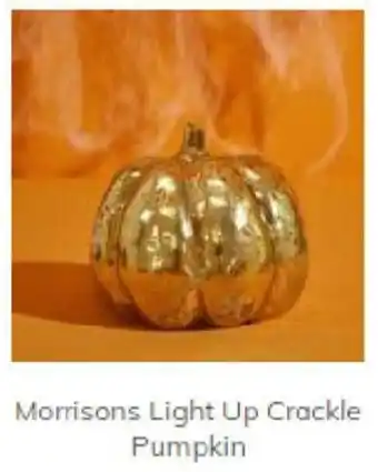 Morrisons Morrisons Light Up Crackle Pumpkin offer