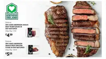 Lidl Deluxe Dry Aged Aberdeen Angus Beef Rump Steak 36 Day Matured Deluxe Dry Aged Aberdeen Angus Beef Sirloin Steak 36 Day Mature offer