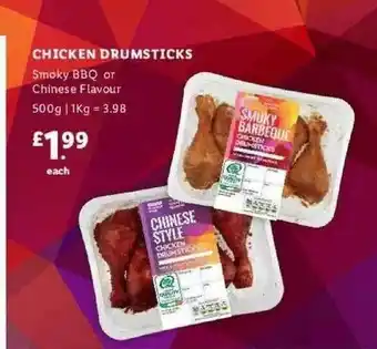 Lidl Chicken Drumsticks Smoky Bbq Or Chinese Flavour offer