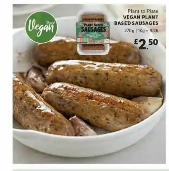 Lidl Plant To Plate Vegan Plant Based Sausages offer