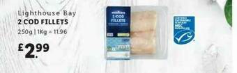 Lidl Lighthouse Bay 2 Cod Fillets offer