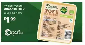 Lidl My Best Veggie Organic Tofu offer