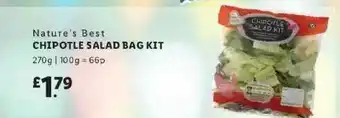 Lidl Nature's Best Chipotle Salad Bag Kit offer