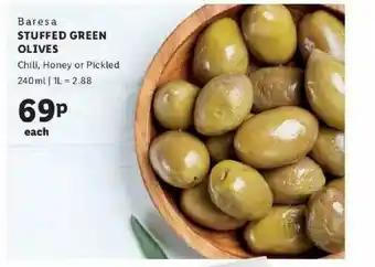 Lidl Baresa Stuffed Green Olives offer