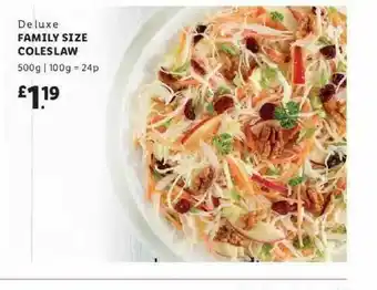 Lidl Delux Family Size Coleslaw offer
