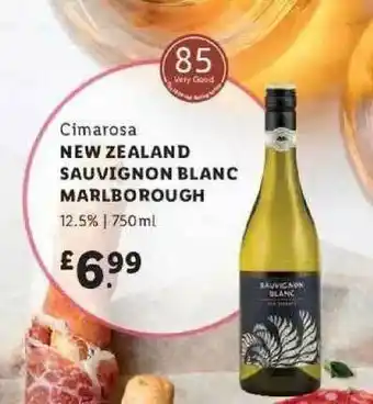 Lidl Cimarosa New Zealand Sauvignon Blanc Marlborough offer