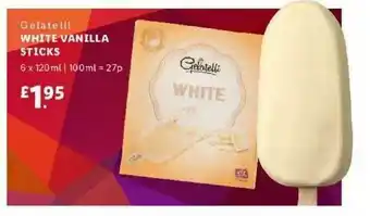 Lidl Gelatelli White Vanilla Sticks offer