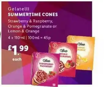 Lidl Gelatelli Summertime Cones offer