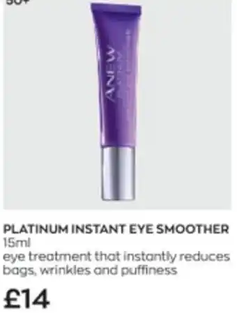 Avon Platinum Instant Eye Smoother offer