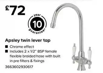 TradePoint Apsley Twin Lever Tap offer