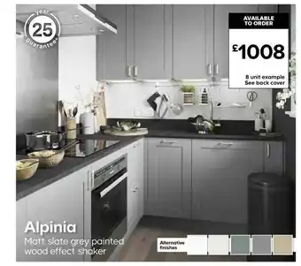 TradePoint Alpinia Matt Slate Grey Painted Wood Effect Shaker offer