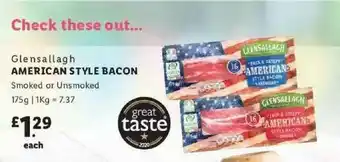 Lidl Glensallagh American Style Bacon offer