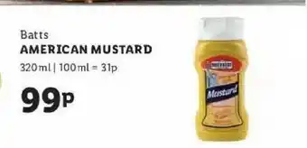 Lidl Batts American Mustard offer