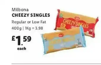 Lidl Milbona Cheezy Singles offer