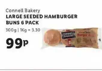Lidl Connell Bakery Large Seeded Hamburger Buns 6 Pack offer