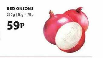 Lidl Red Onions offer