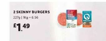 Lidl 2 Skinny Burgers offer