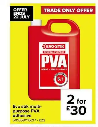Evo Stik Multi-purpose Pva Adhesive