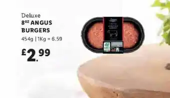 Lidl Deluxe 8oz Angus Burgers offer