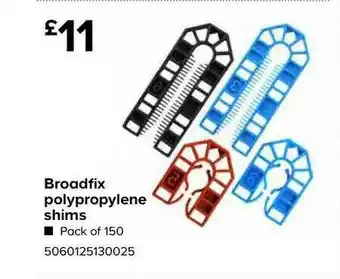 TradePoint Broadfix Polypropylene Shims offer