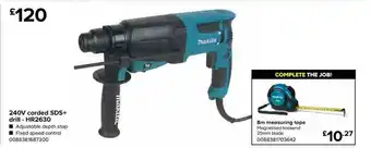 TradePoint 240v Corded Sds+ Drill - Hr2630 offer