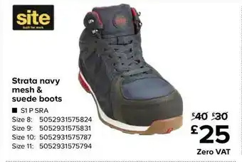 TradePoint Strata Navy Mesh & Sueda Boots offer