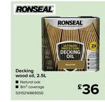 Ronseal Decking Wood Oil 2.5l