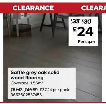 TradePoint Saffle Grey Oak Solid Wood Flooring offer