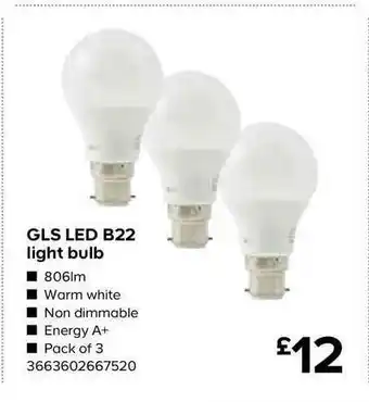 TradePoint Gls Led B22 Light Bulb offer