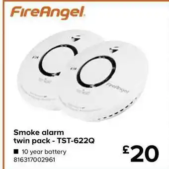 TradePoint Smoke Alarm Twin Pack - Tst-622q offer